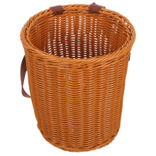 handmade woven picnic basket with shoulder straps for outdoor use