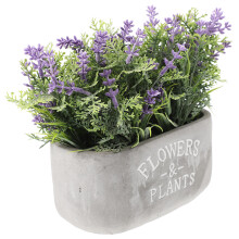 3pcs artificial lavender bonsai potted decor for indoor outdoor use