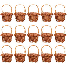 75 pcs miniature plastic baskets for rural photography indoor layout