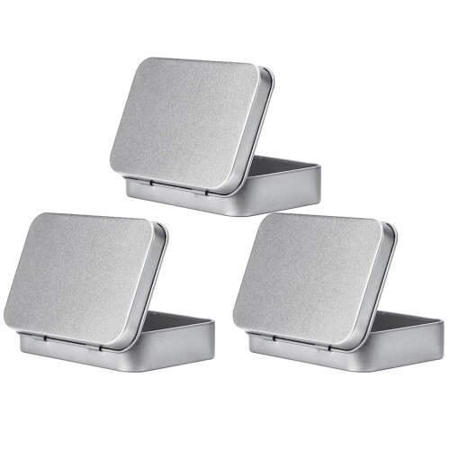 3pcs Boxes Tinplate Storage Box Portable Jar Mini