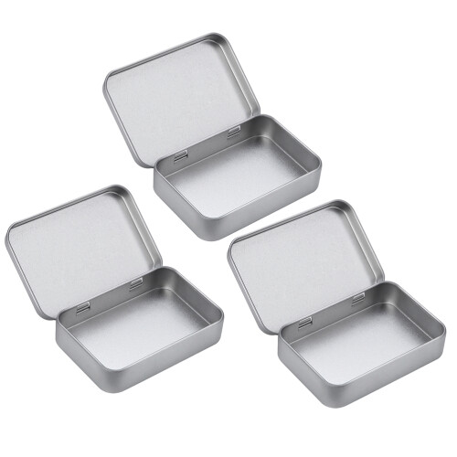 3pcs Boxes Tinplate Storage Box Portable Jar Mini 2