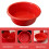 portable washbowl thickened plastic basin for bathroom storage red 7
