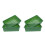 4 pcs plastic flat tray, rectangular hollow for plants 4