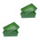 4 pcs plastic flat tray, rectangular hollow for plants 6