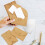 conjunto de envelopes pequenos com cartões em branco formato coração 11