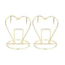 2 herzförmiger -halter für tassen und teller, gold