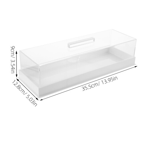 Modern White Acrylic Cake Display Box with Lid for Bakery & Home 2