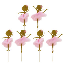 6 ballerina cupcake topper design für hochzeit