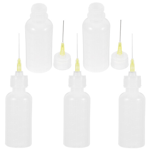 5 ud frascos 55 ml con punta precisión para pegamento y pintura
