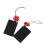 10pcs mini rectangular wooden blackboard price tags with red flower 8