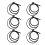 6 pcs iron wall mounted spiral wine rack for home or restaurant use 11