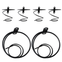 6 pcs iron wall mounted spiral wine rack for home or restaurant use