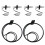 6 pcs iron wall mounted spiral wine rack for home or restaurant use 1