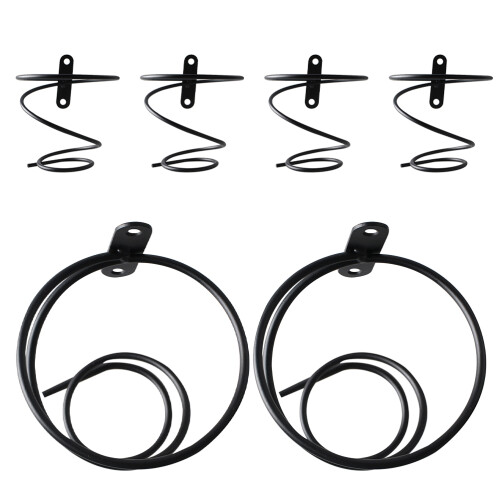 6 pcs iron wall mounted spiral wine rack for home or restaurant use