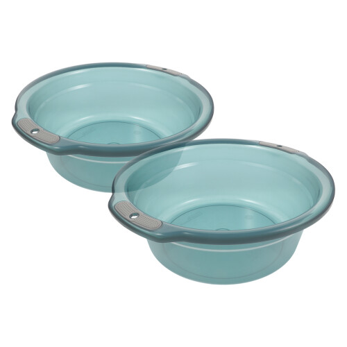 2pcs Plastic Wash Basin with Handle for Bathroom Laundry Feet
