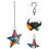 colorful hanging pentagram candle holder lantern 5