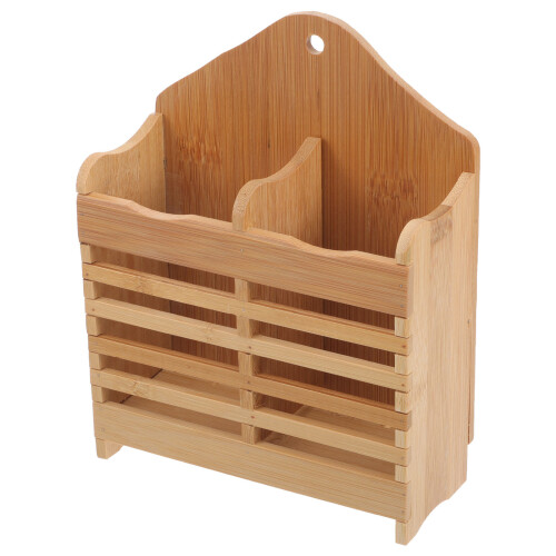 bamboo flatware organizer caddy for chopsticks fork drying rack