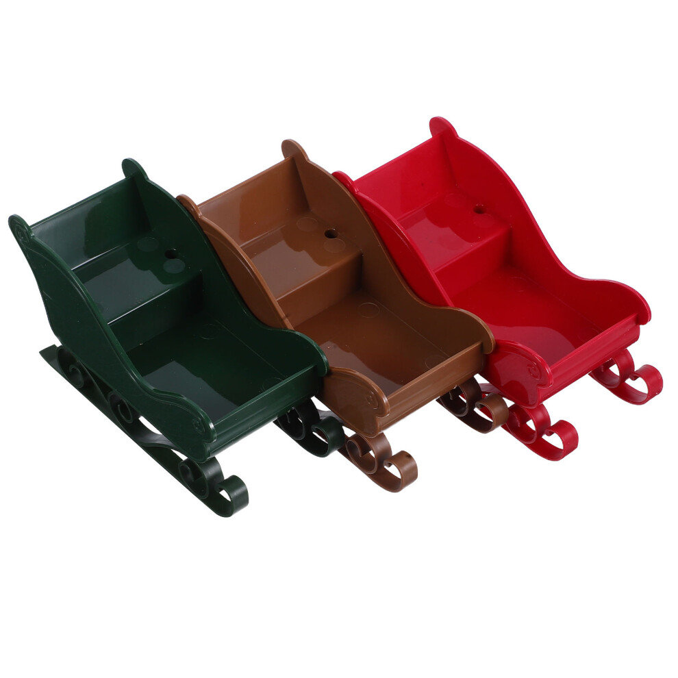 9 pcs christmas santa sleigh plastic basket for indoor outdoor use-image-OPC-PKKFZMK-NEW