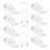 10pcs curtain chain hook for roller blind fixation and cord holder 8