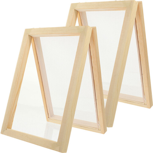 2pcs wooden paper making screen mold deckle frame for diy craft