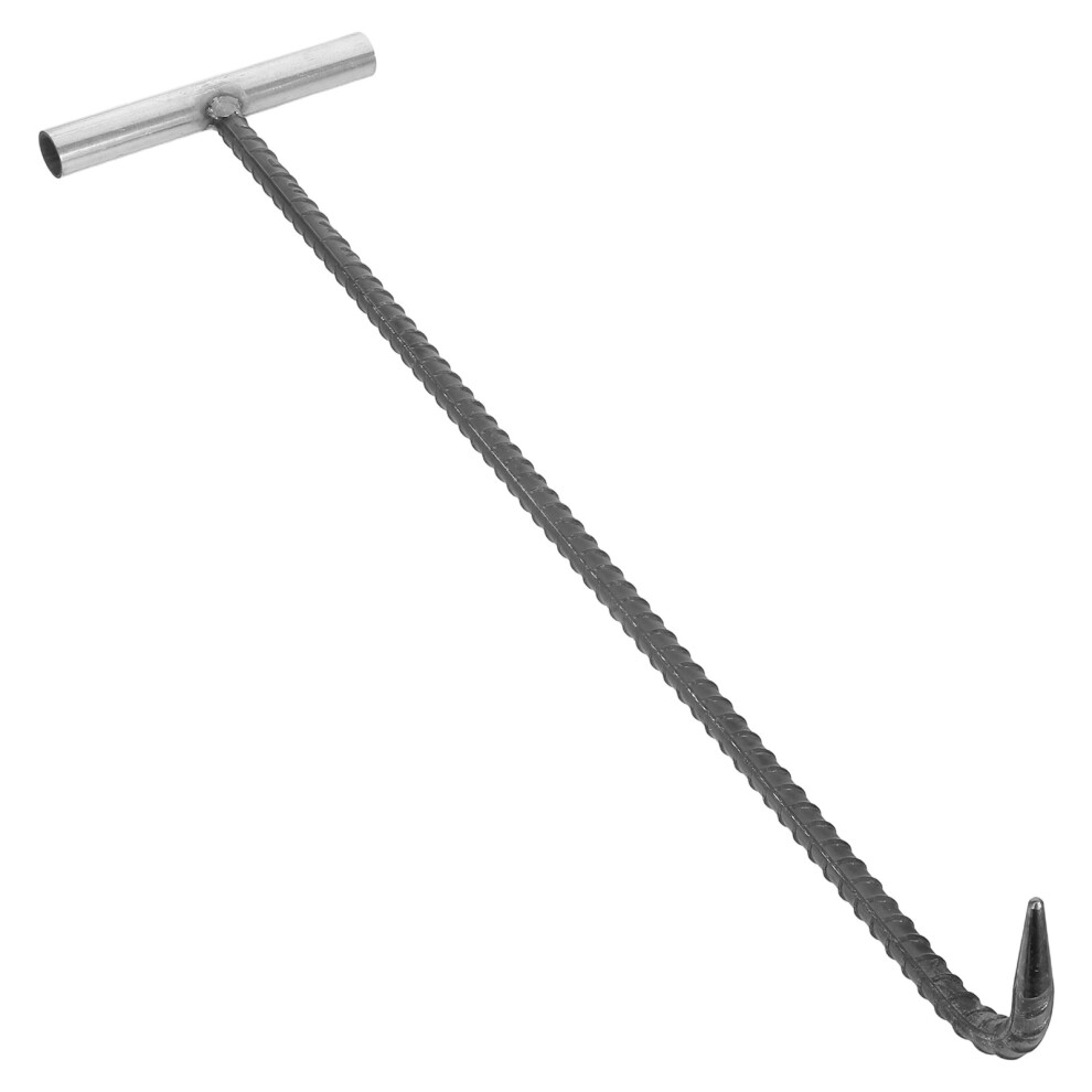Manhole Cover Hook Drain Grate Lifter Handle 50Cm Black 3232016006302
