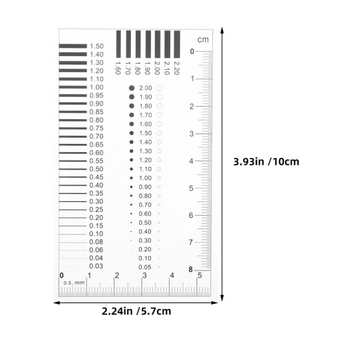 4 pcs transparent high-precision ruler for defect and crack inspection 1