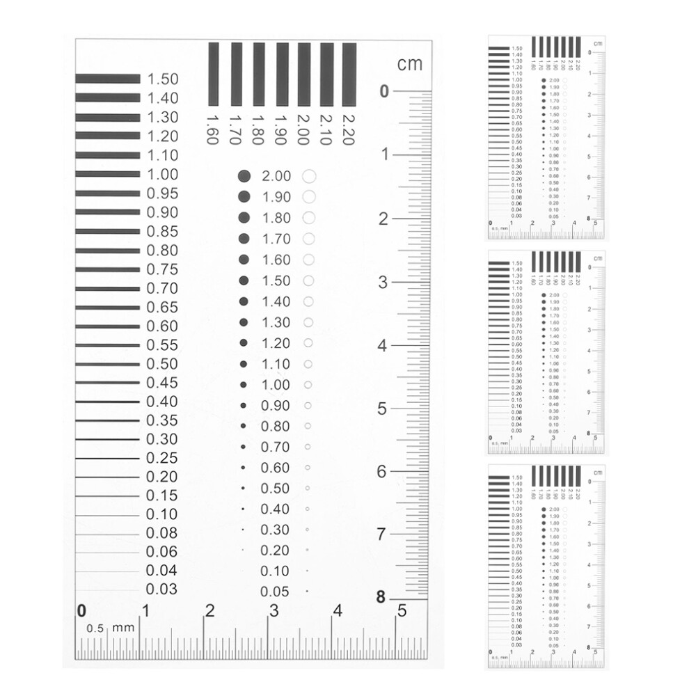 4 Pcs Transparent High-Precision Ruler For Defect And Crack Inspection 3232016006395