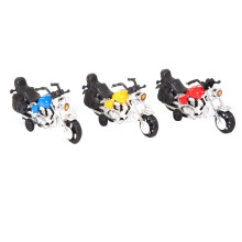 3pcs plastic motorcycle cake decor, red yellow blue for birthday party