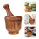 wooden garlic masher grinder set for kitchen 6