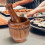 wooden garlic masher grinder set for kitchen 9