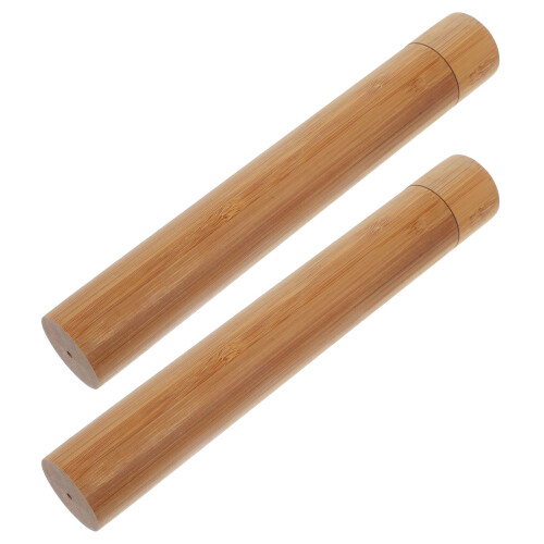 2 tubi in bamboo per documenti e opere d'arte, portadisegni