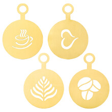 4 -stencils für latte art, kuchen, , sprühen