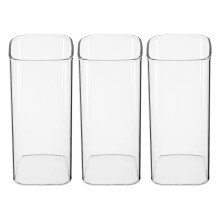 3 quadratische trinkgläser aus borosilikatglas 301-400 ml