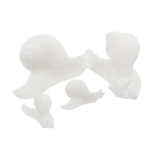 4 mini harzfüller schnecke, bastelzubehör weiß