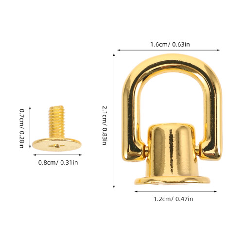 20pcs purse strap hardware d ring stud screw for diy handbag making 1