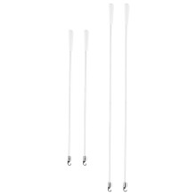 4Pcs Fiberglass Blind Wands with Alloy Hooks White for Vertical Blinds