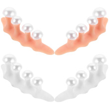 2Set Separatore Dita Silicone Morbido Colorato Per Pedicure E Nail Art