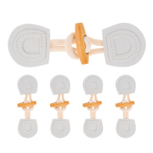 5 pulsanti in pelle, per cappotto