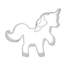 3-tlg. ausstechform set edelstahl unicorn & wolken zum backen von keksen