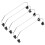 5pcs galvanized iron shelf divider for supermarket storage partitions 1