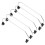 5pcs galvanized iron shelf divider for supermarket storage partitions 5