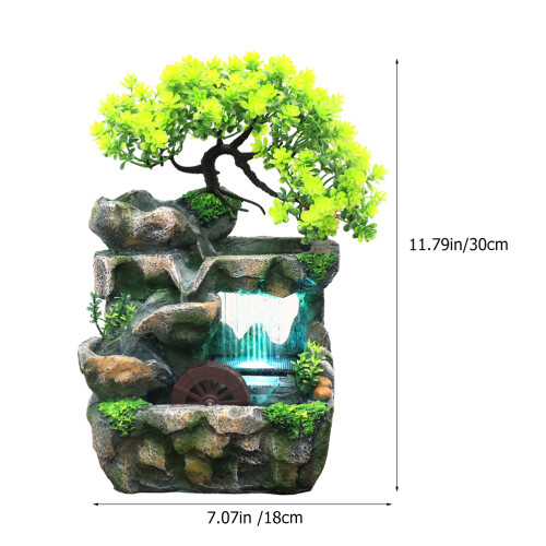 indoor water feature resin desktop mini fountain with plug 2