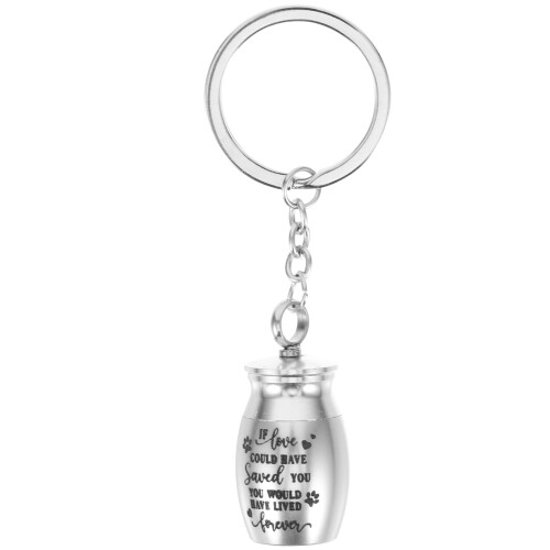 mini urn key chain pendant for pet ashes with key ring container 1