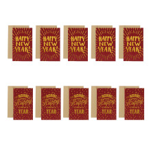 10pcs chinese new year greeting cards with envelopes