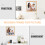 5 pcs wooden l shape photo frames 30x30 cm empty inner 6