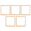 5 pcs wooden l shape photo frames 30x30 cm empty inner 2