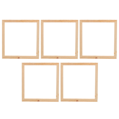 5 pcs wooden l shape photo frames 30x30 cm empty inner 1