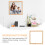 5 pcs wooden l shape photo frames 30x30 cm empty inner 10