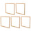 5 pcs wooden l shape photo frames 30x30 cm empty inner 4