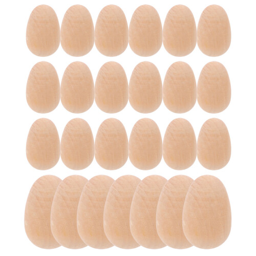 70Pcs Simulation Wooden Eggs Diy Easter Festival Decor